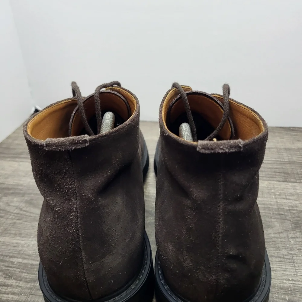 Lanciotti De' Verzi Brown Sude Boots Made in Italy US size 11.5 EU 44.5